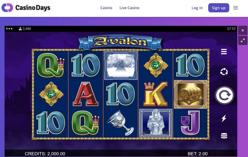 Play Avalon Slot Machine at Casino Days