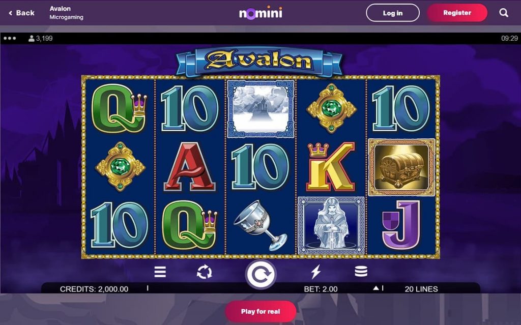 Play Avalon Slot Machine at Nomini Casino