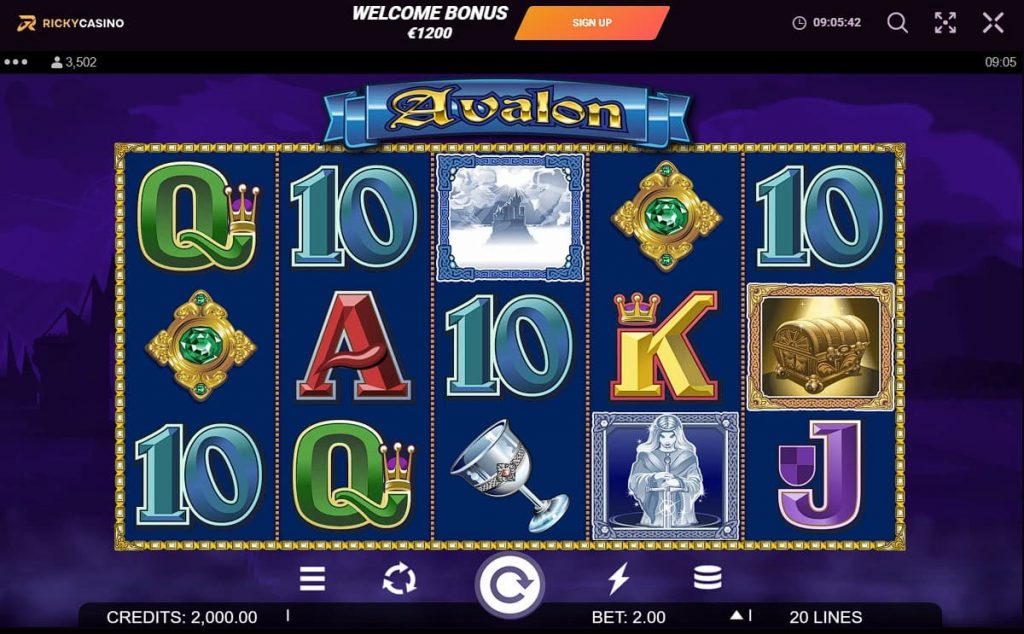 Play Avalon Slot Machine at RickyCasino