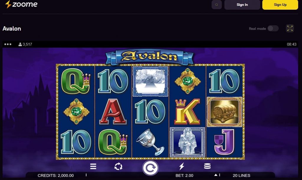 Play Avalon Slot Machine at Zoome Casino